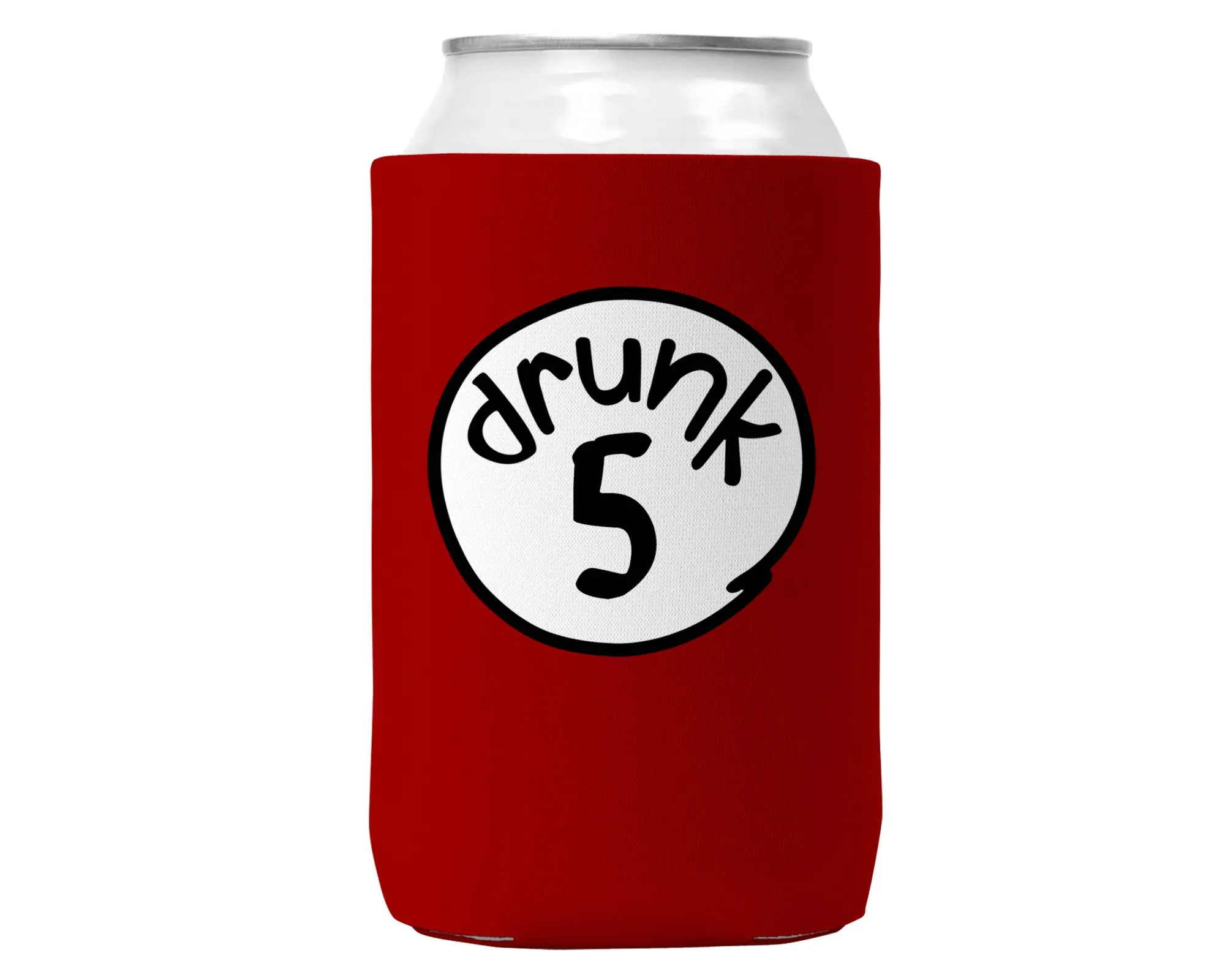 Drunk 1,2,3,4,5 Can Coozie Cooler for 12oz Cans