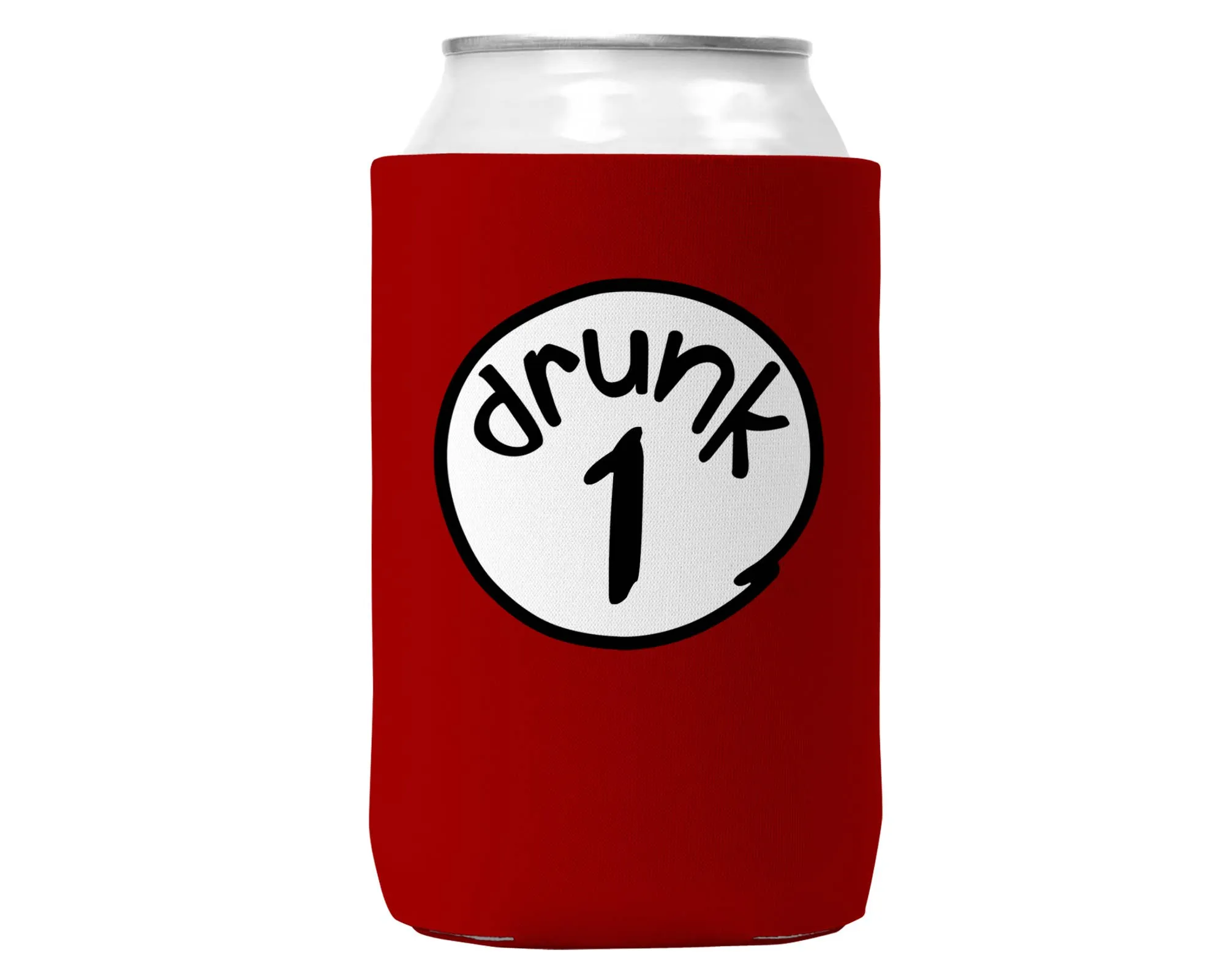 Drunk 1,2,3,4,5 Can Coozie Cooler for 12oz Cans