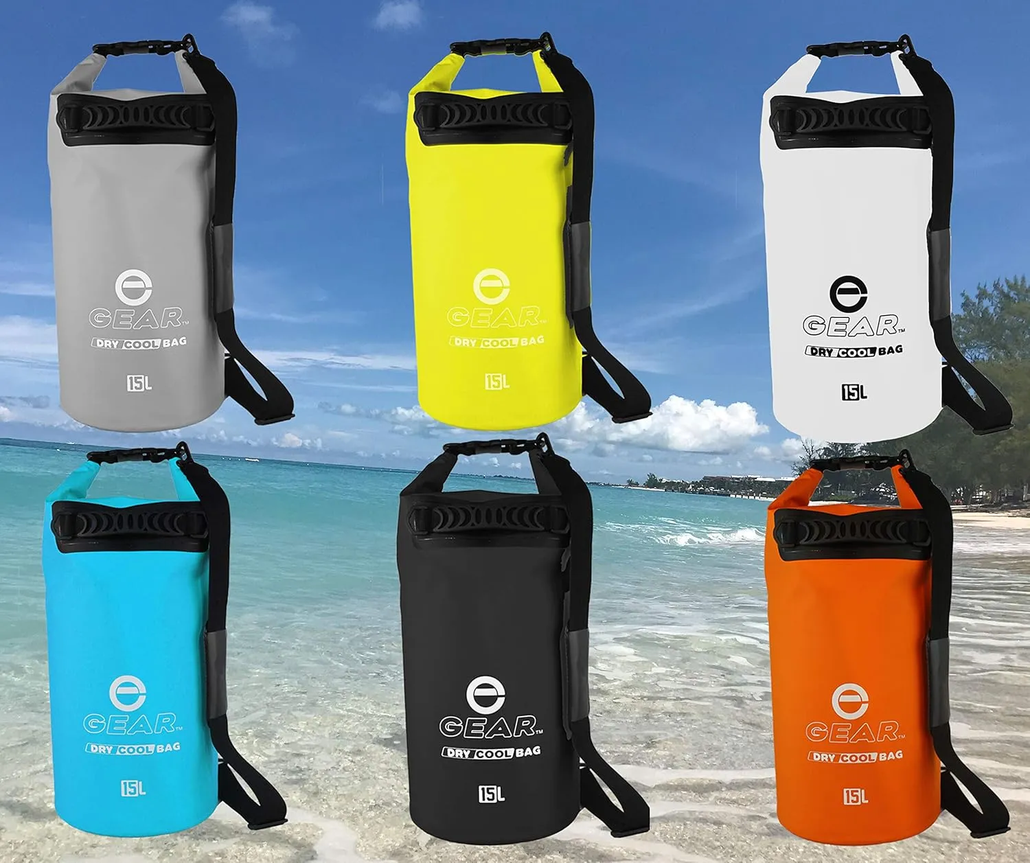 Dry Bag Floating Cooler - Roll Top Insulated Backpack – Portable, Collapsible, Waterproof with Padded Shoulder Strap - Perfect for Kayaking Fishing Beach Hiking -15L