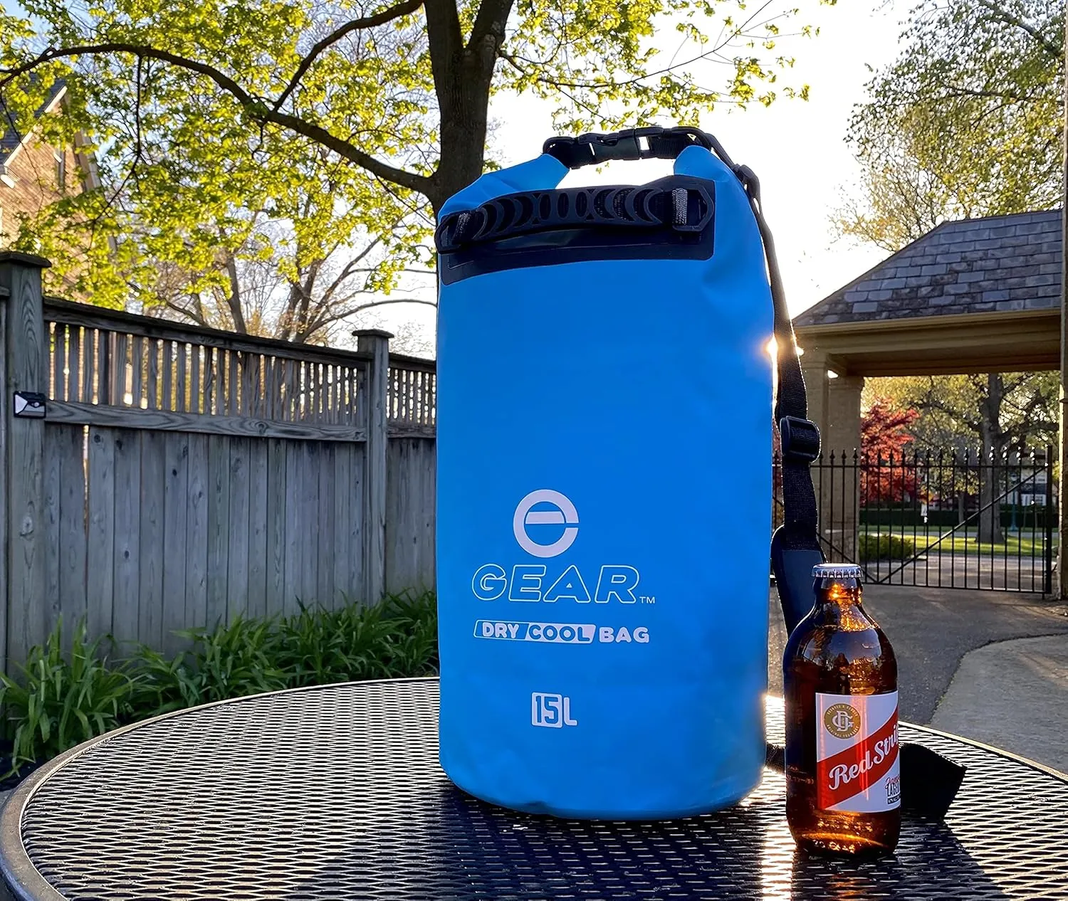 Dry Bag Floating Cooler - Roll Top Insulated Backpack – Portable, Collapsible, Waterproof with Padded Shoulder Strap - Perfect for Kayaking Fishing Beach Hiking -15L