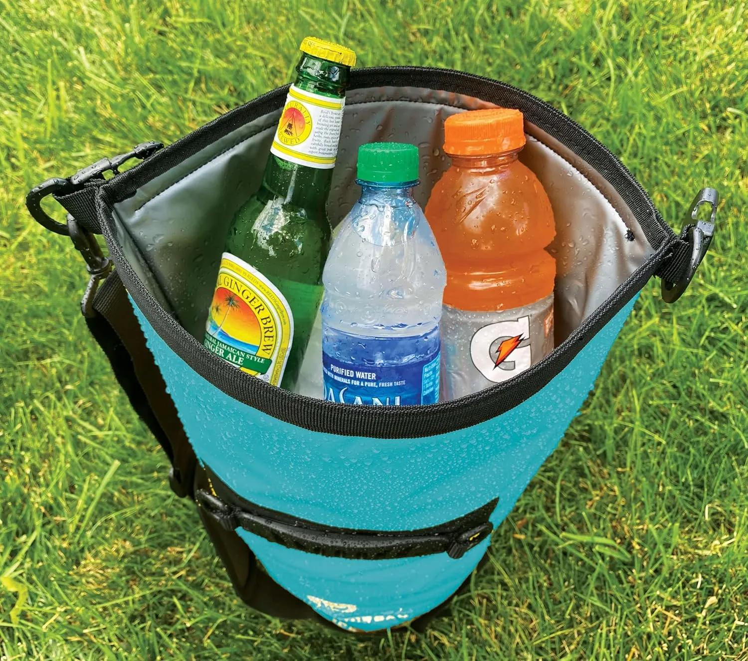 Dry Bag Floating Cooler - Roll Top Insulated Backpack – Portable, Collapsible, Waterproof with Padded Shoulder Strap - Perfect for Kayaking Fishing Beach Hiking -15L
