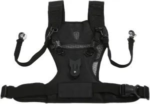 Dual Shoulder Camera Harness, Carrier Chest Vest with Side Holster, Photography Vest Dual Camera Strap Nylon Comfortable Breathable Multi Carrier Chest Harness Carrier Vest, Camera Harness Strap