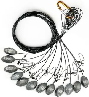 Duck Decoy Rig, 12 Pack Tangle-Free Texas Rigs for Waterfowl Hunting, Quick Setup