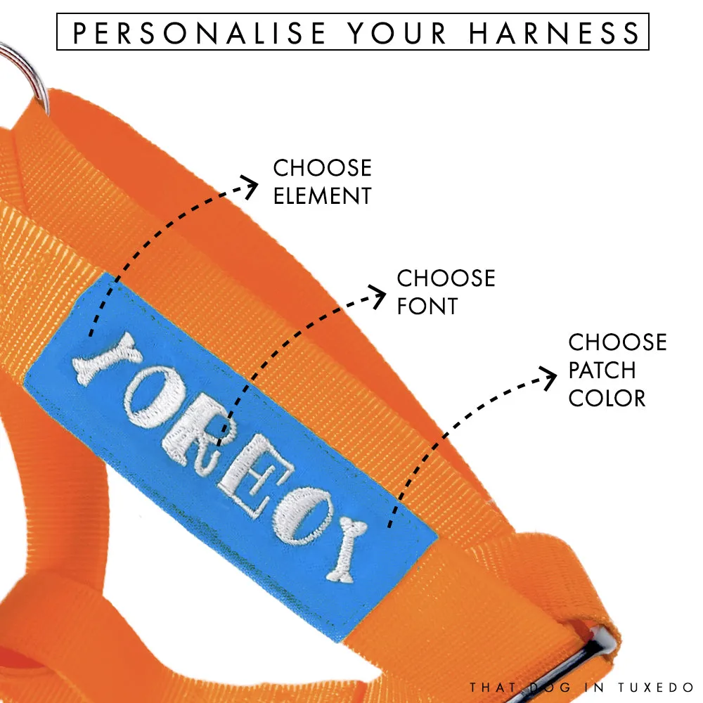 Easy Walk Step-In Name Harness - Orange