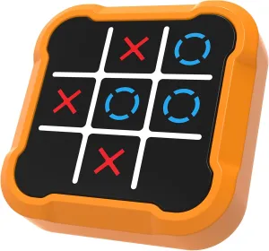 Electronic Tic Tac Toe Game, 4-in-1 Handheld Digital Tic Tac Toe Bolt Game, Portable Travel Learning Toy for Kids & Adults, Educational Memory Games for Ages 3 , Ideal Gift for Boys Girls, Orange