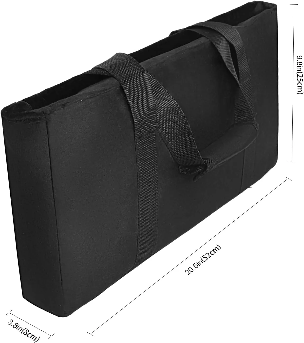 Empty Mahjong Bag with A Wrapper for Racks And a Extra Bag for Tiles (Case Only, Black)