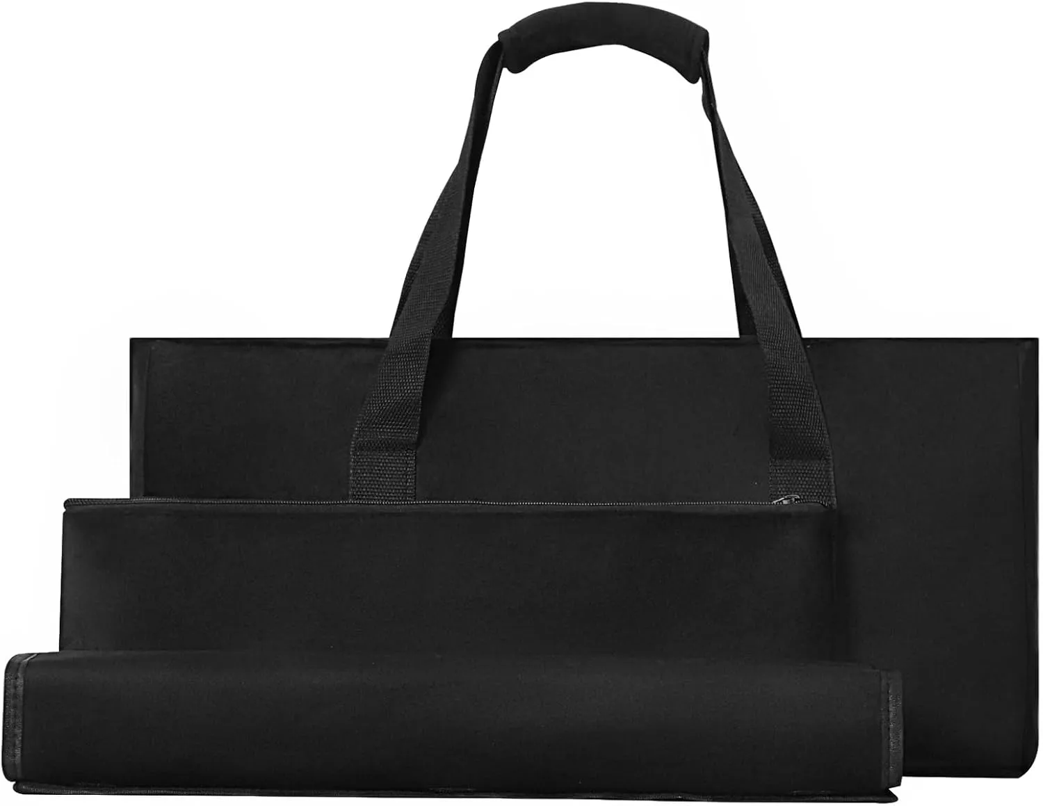 Empty Mahjong Bag with A Wrapper for Racks And a Extra Bag for Tiles (Case Only, Black)