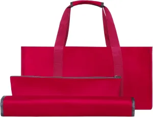 Empty Mahjong Bag with A Wrapper for Racks And An Extra Bag for Tiles (Red, Case Only)