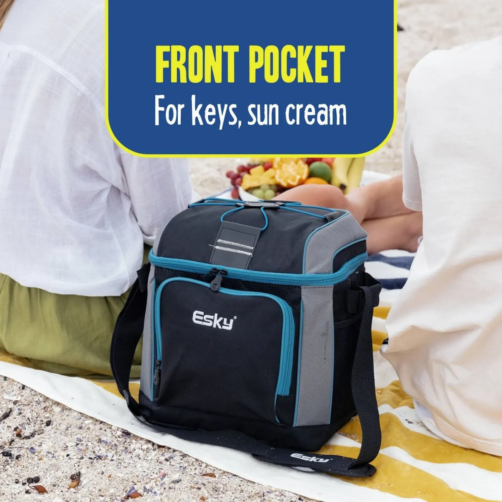 Esky 30 Cans Insulated Soft Cooler Bag Leak Proof with Adjustable Shoulder Strap
