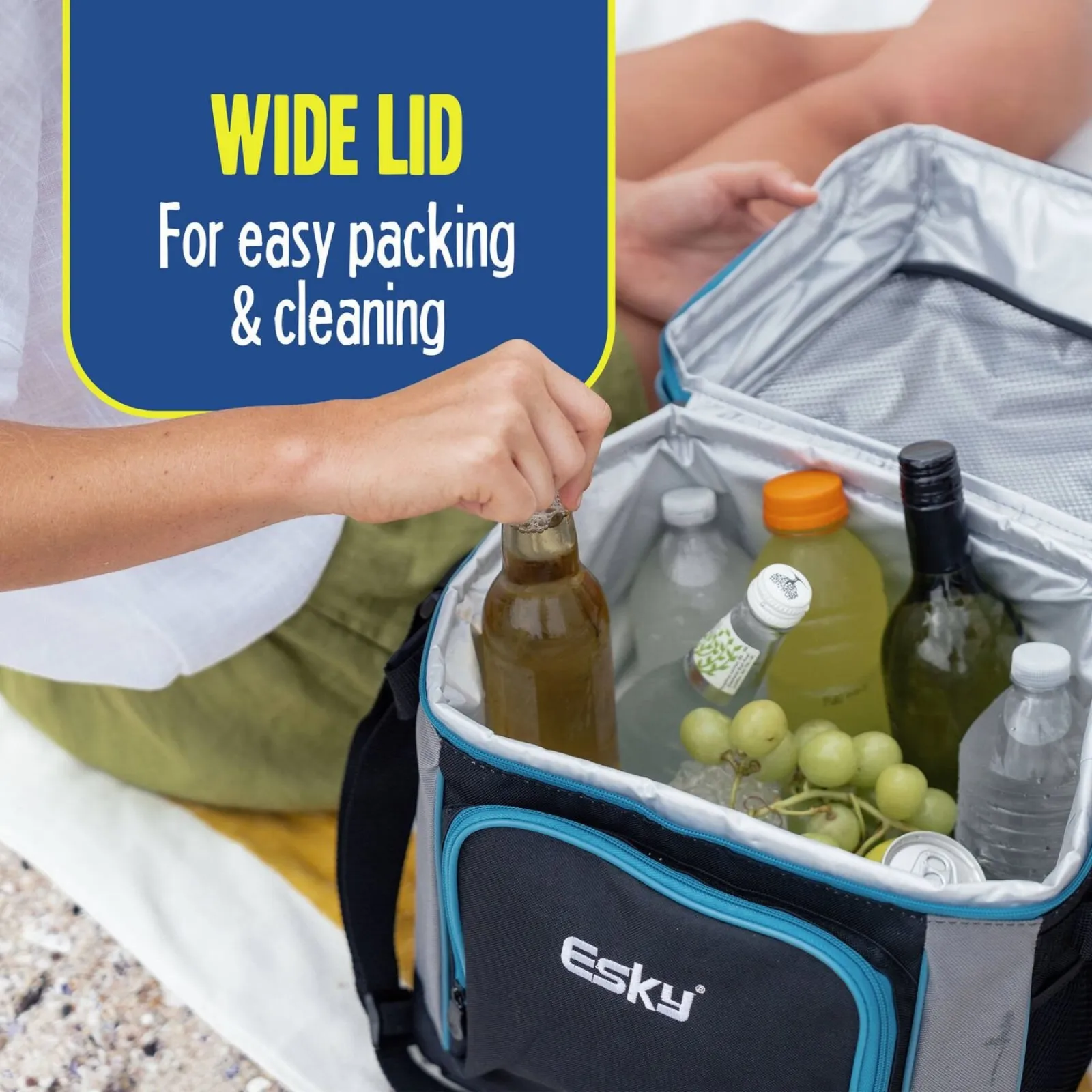 Esky 30 Cans Insulated Soft Cooler Bag Leak Proof with Adjustable Shoulder Strap