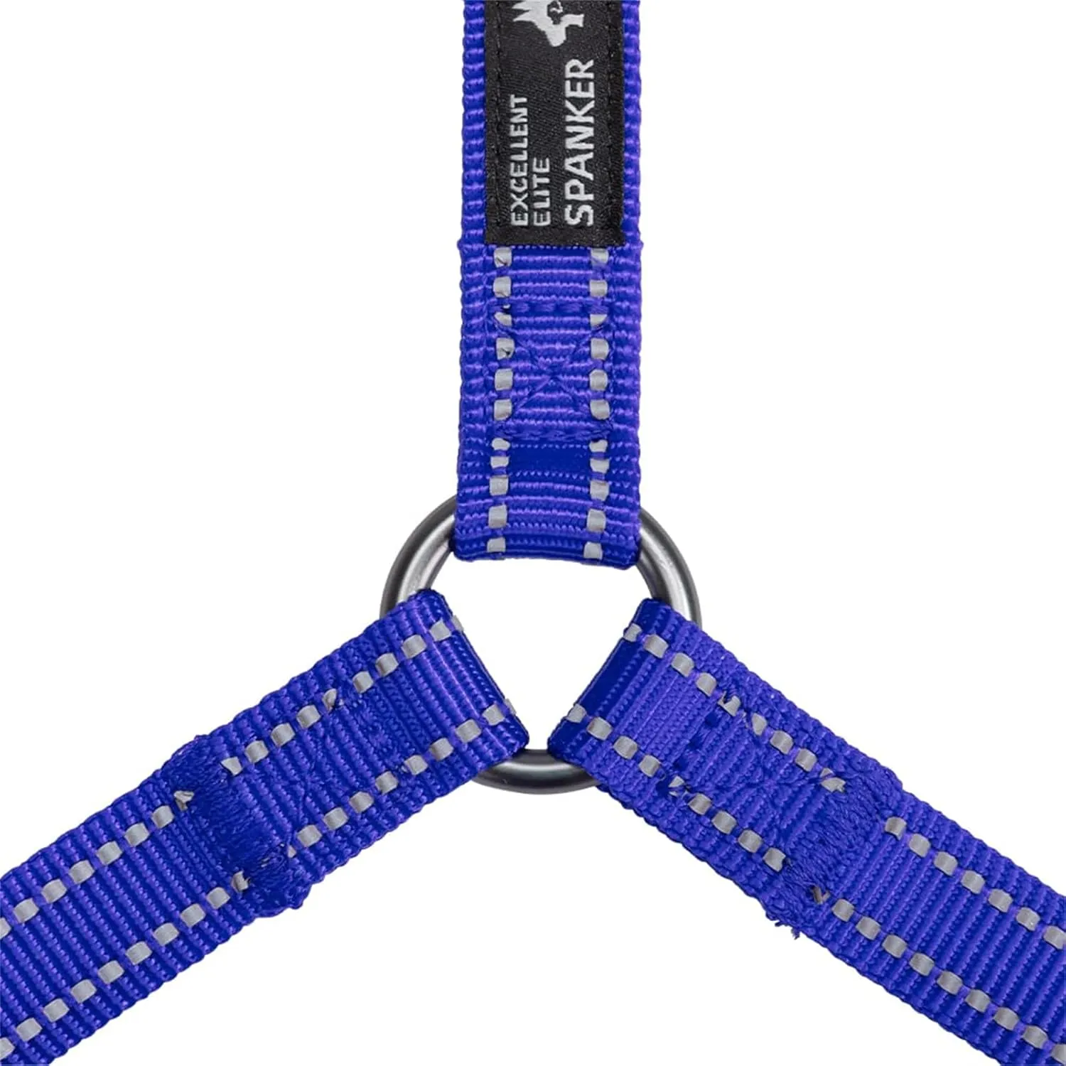 EXCELLENT ELITE SPANKER No Pull Dog Harness Reflective Nylon Vest L-Shaped Adjustable Easy Pet Harness for Small Medium Large Breeds Dogs Walking Training Black Red(Blue-XL)