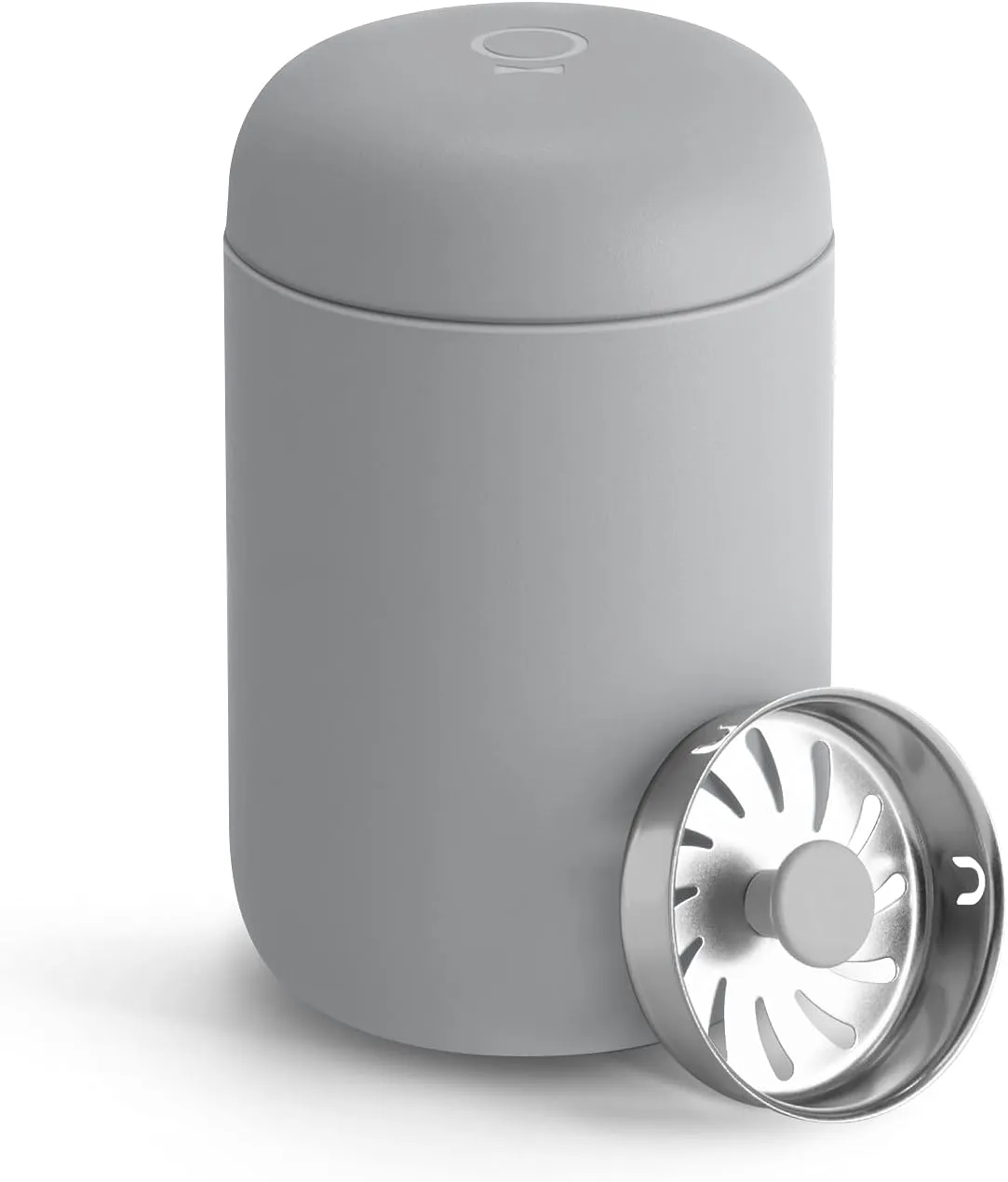 Fellow 8 oz Carter Move Travel Mug - Vacuum-Insulated Stainless Steel Travel Coffee Mug - Coffee Tumbler with Ceramic Interior and Splash Guard - Matte Grey