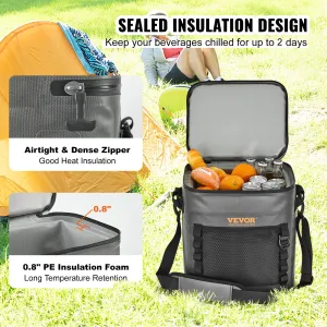 (FINAL PRICES ARE LOWER ON OUR SITE!) VEVOR Soft Cooler Bag, 30 Cans Soft Sided Cooler Bag Leakproof with Zipper, Waterproof Soft Cooler Insulated Bag, Lightweight & Portable Collapsible Cooler for Beach, Hiking, Picnic, Camping, Travel