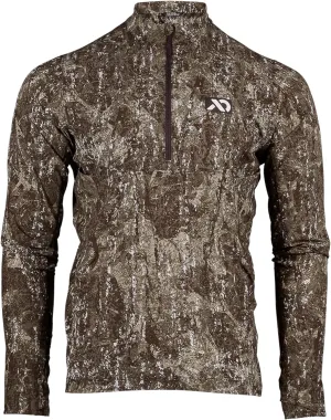 First Lite Men's Trace Quarter Zip - Ultralight Breathable Camo Hunting Shirt