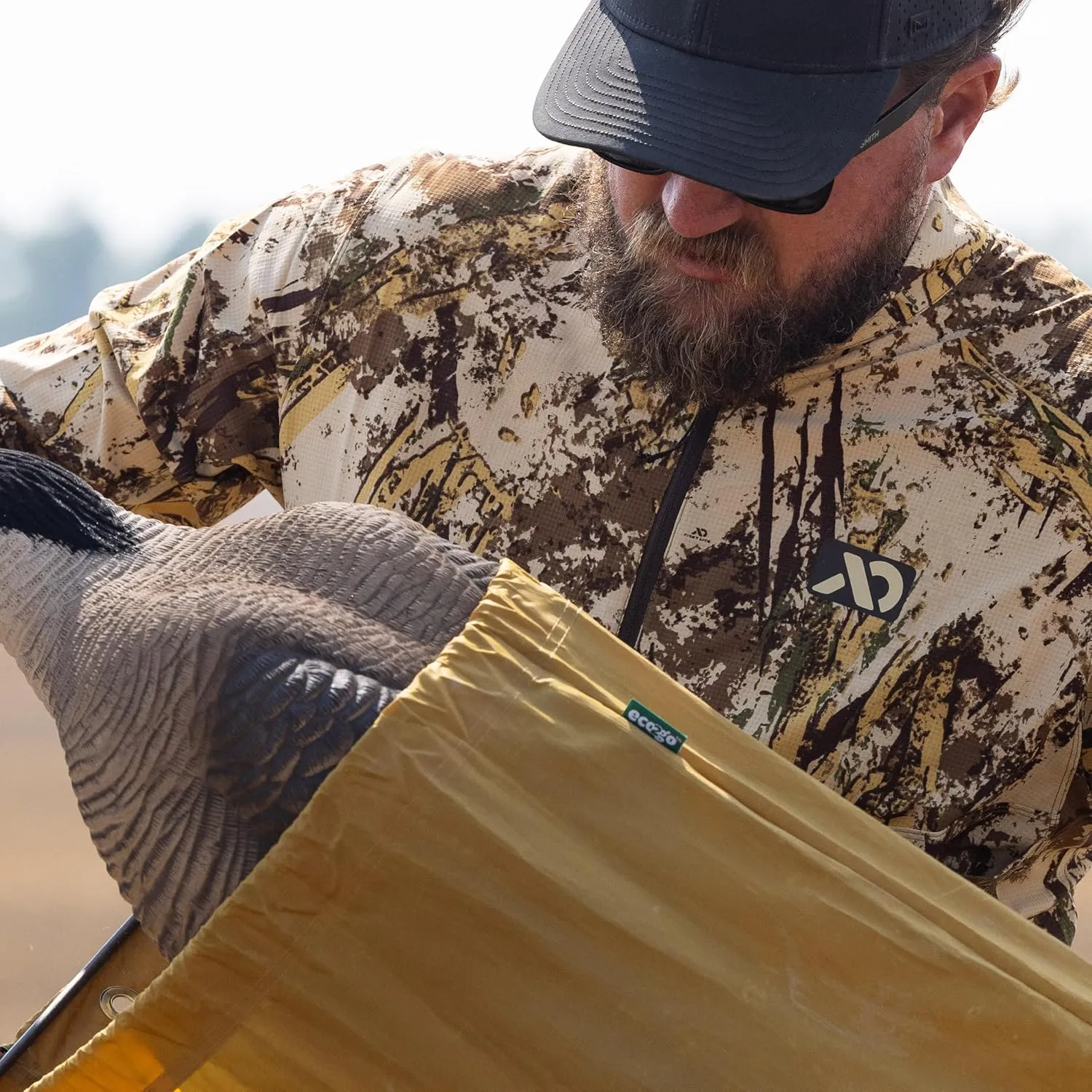 First Lite Men's Trace Quarter Zip - Ultralight Breathable Camo Hunting Shirt