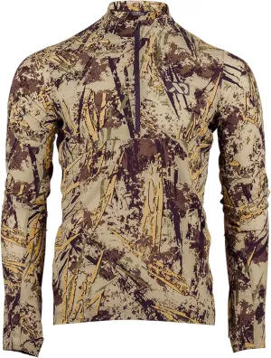 First Lite Men's Trace Quarter Zip - Ultralight Breathable Camo Hunting Shirt