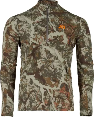 First Lite Men's Trace Quarter Zip - Ultralight Breathable Camo Hunting Shirt