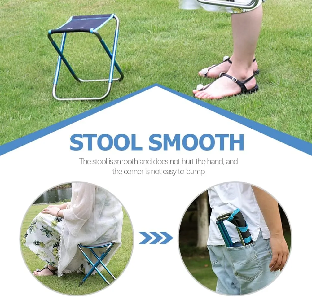 Fishing Backpack Folding Stool Travel Chair Compact Foldable Fishing Chair Picnic Camping Stool for Travel Sports Camping Barbecue Fishing Backpack Folding Stool