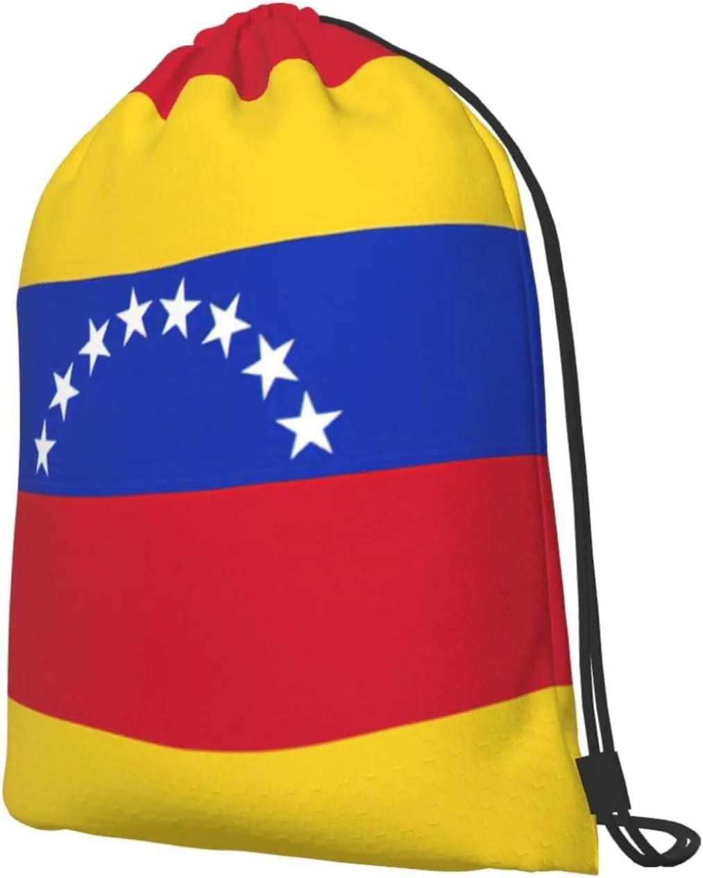 Flag Of Venezuela Drawstring Cinch Backpack Polyester Sack Pack String Bag For Hiking Camping Adventure
