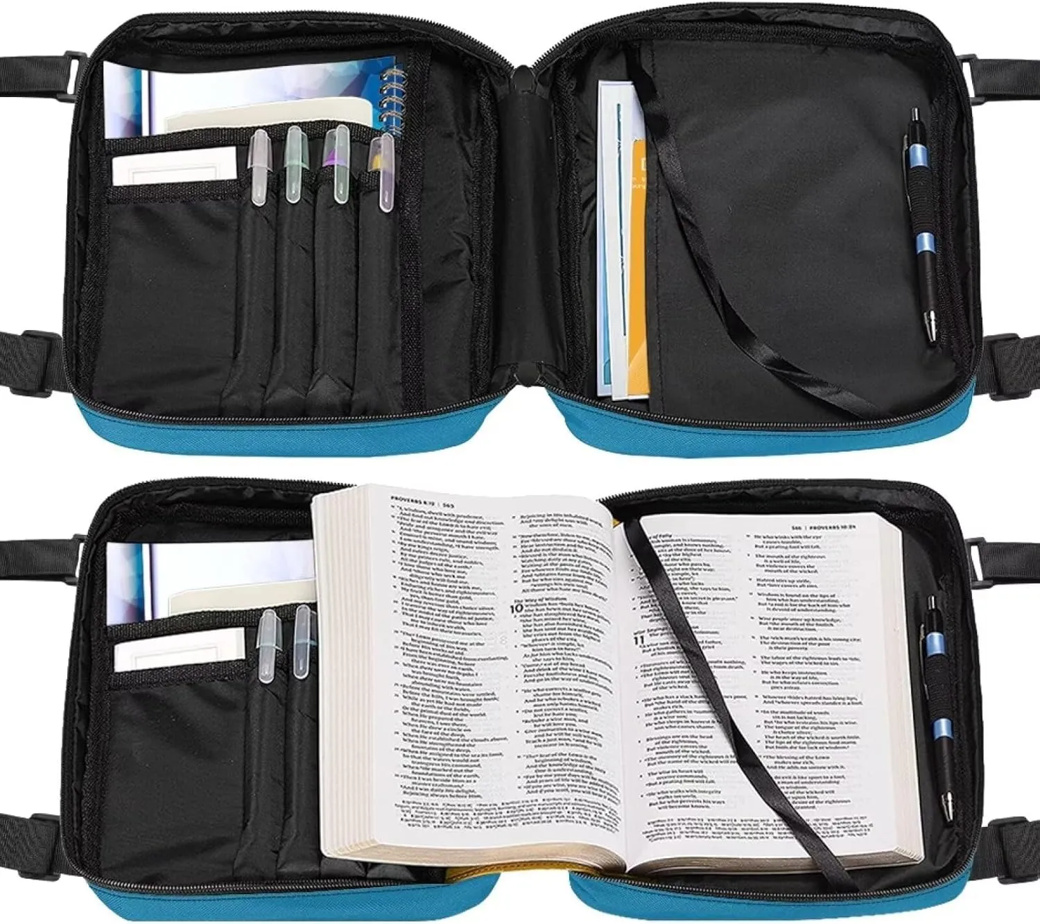 Flashideas Bible Covers for Women Zippered Bible Bag with Adjustable Shoulder Strap Multifunctional Bag