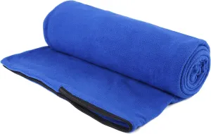 Fleece Sleeping Bag Liner Travel Sheet Camping Sleep Sack Ultralight Zippered Storage Bag Full Sized Zipper Backpacking Blanket for Traveling, Camping, Hiking, Outdoor Activities