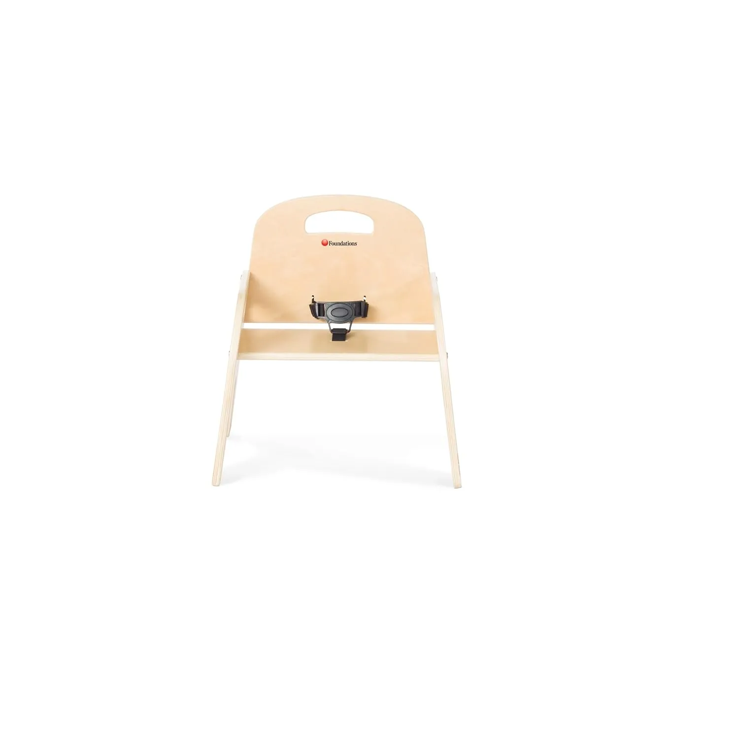 Foundations Simple Sitter Low Wood Feeding Chairs Multipack, Wide No-Tip Base, Adjustable Safety Harness, Stackable Wood Toddler Chairs with Food Service Grade Finish, 2 Pack (11 inch)