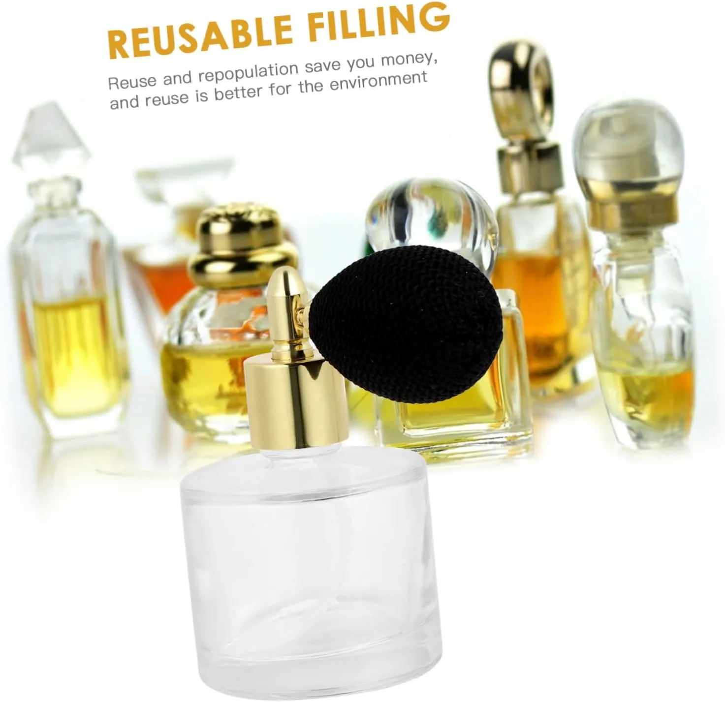 FRCOLOR 2pcs Air Bag Perfume Bottle Portable Coffee Syrups Travel Spray Bottle Scent Mist Dispense Perfume Spray Drink Sprayer Bottle Perfume Atomizer Perfume Glass Bottle Silver