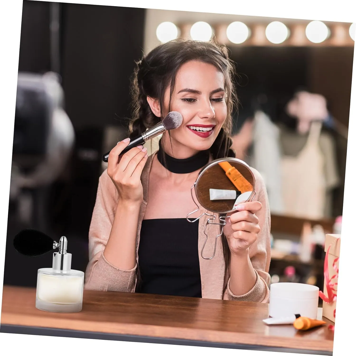 FRCOLOR 2pcs Air Bag Perfume Bottle Portable Coffee Syrups Travel Spray Bottle Scent Mist Dispense Perfume Spray Drink Sprayer Bottle Perfume Atomizer Perfume Glass Bottle Silver