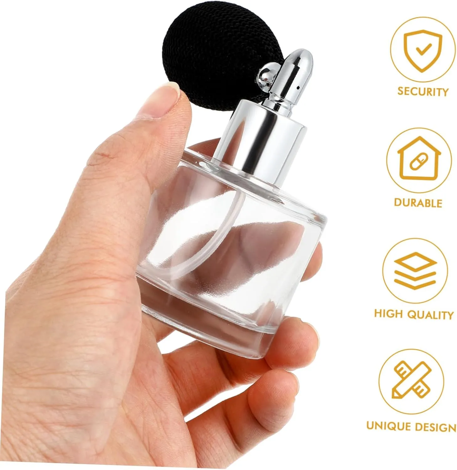 FRCOLOR 2pcs Air Bag Perfume Bottle Portable Coffee Syrups Travel Spray Bottle Scent Mist Dispense Perfume Spray Drink Sprayer Bottle Perfume Atomizer Perfume Glass Bottle Silver