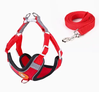 French Bulldog Harness Leash Set – Adjustable Soft Vest No-Pull