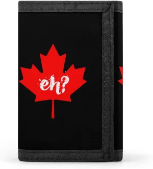 FunnyStar Eh Canada Maple Trifold Wallets Fashion Purse With 8 Credit Cards Holder & ID Window