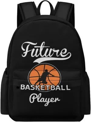Future Basketball Player Unisex Backpack Casual Daypacks Half Print Shoulders Bag for Camping Hiking Travel Gear