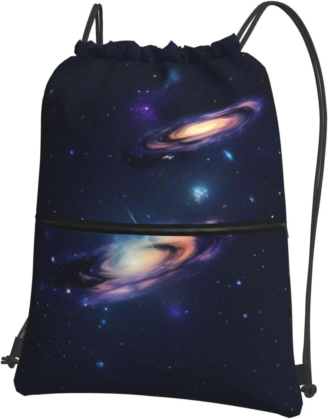 Galaxy In The Universe Drawstring Backpack String Cinch Bag For Fitness Workout, Daily Commute, Travel