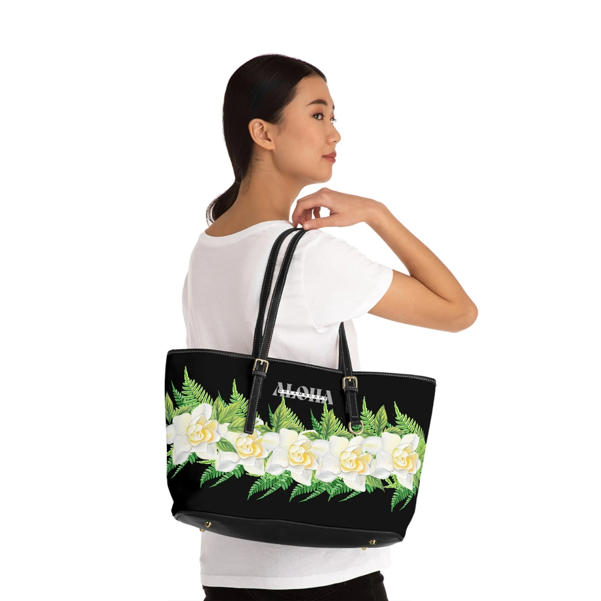 Gardenias- Zippered Shoulder Bag