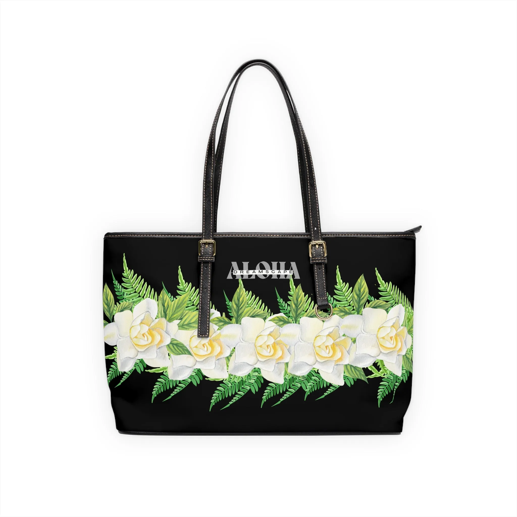 Gardenias- Zippered Shoulder Bag