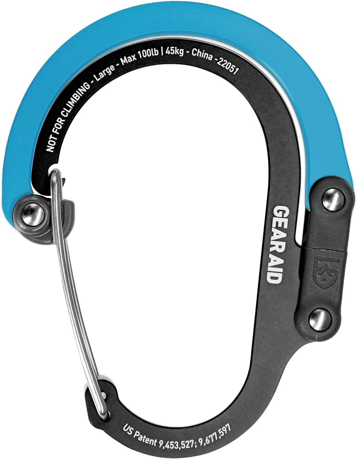GEAR AID HEROCLIP (Large) Carabiner Gear Clip and Hook for Hanging Heavy Duty Items, Camping Backpacks, Suitcases, Kayaks, Bicycles, Garage Organization and More
