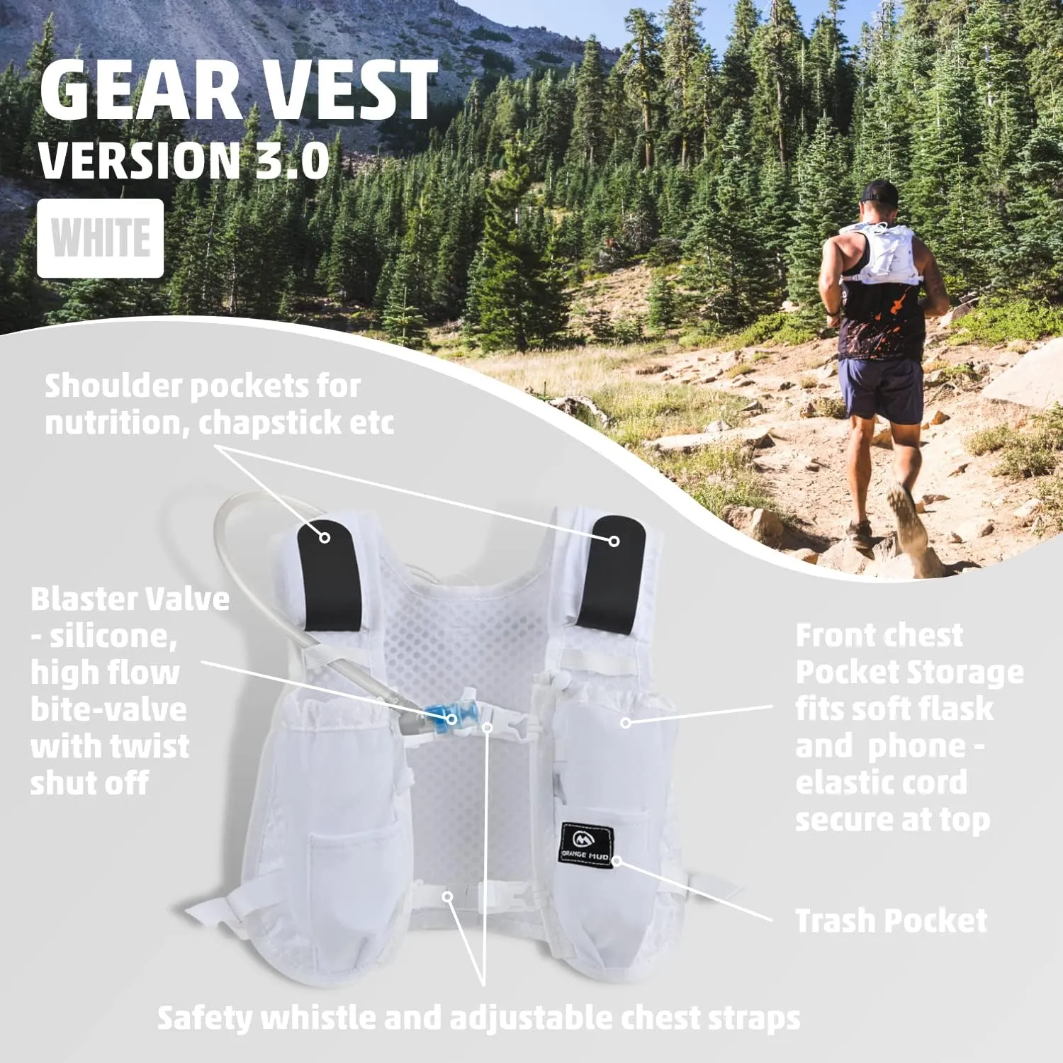 Gear Vest 3.0 - Ideal for Running, Biking, Triathlon