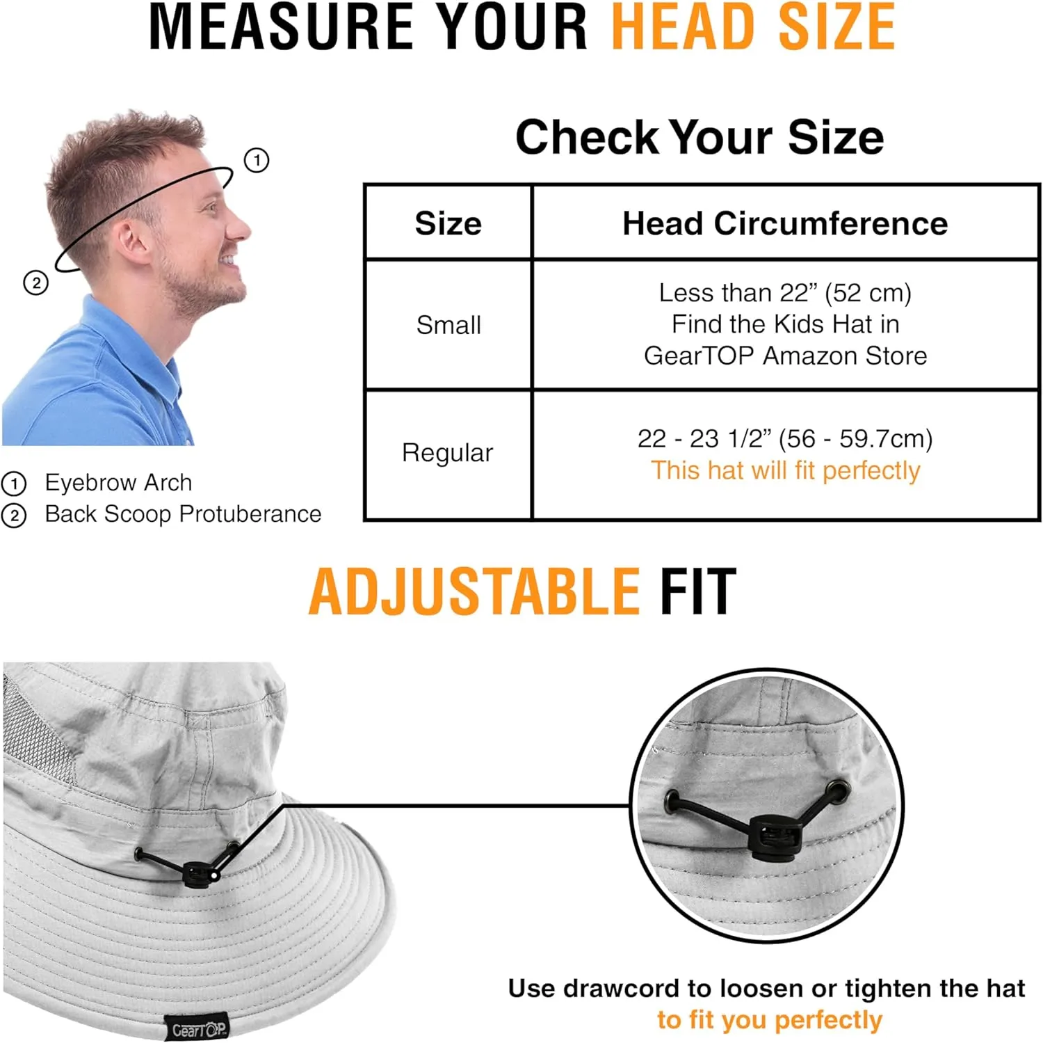 GearTOP Safari Sun Hat for Men and Sun Hats for Women UV Protection UPF 50  Hiking, Gardening, Fishing