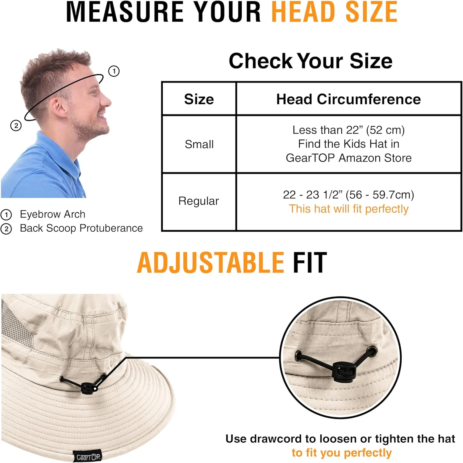 GearTOP Safari Sun Hat for Men and Sun Hats for Women UV Protection UPF 50  Hiking, Gardening, Fishing