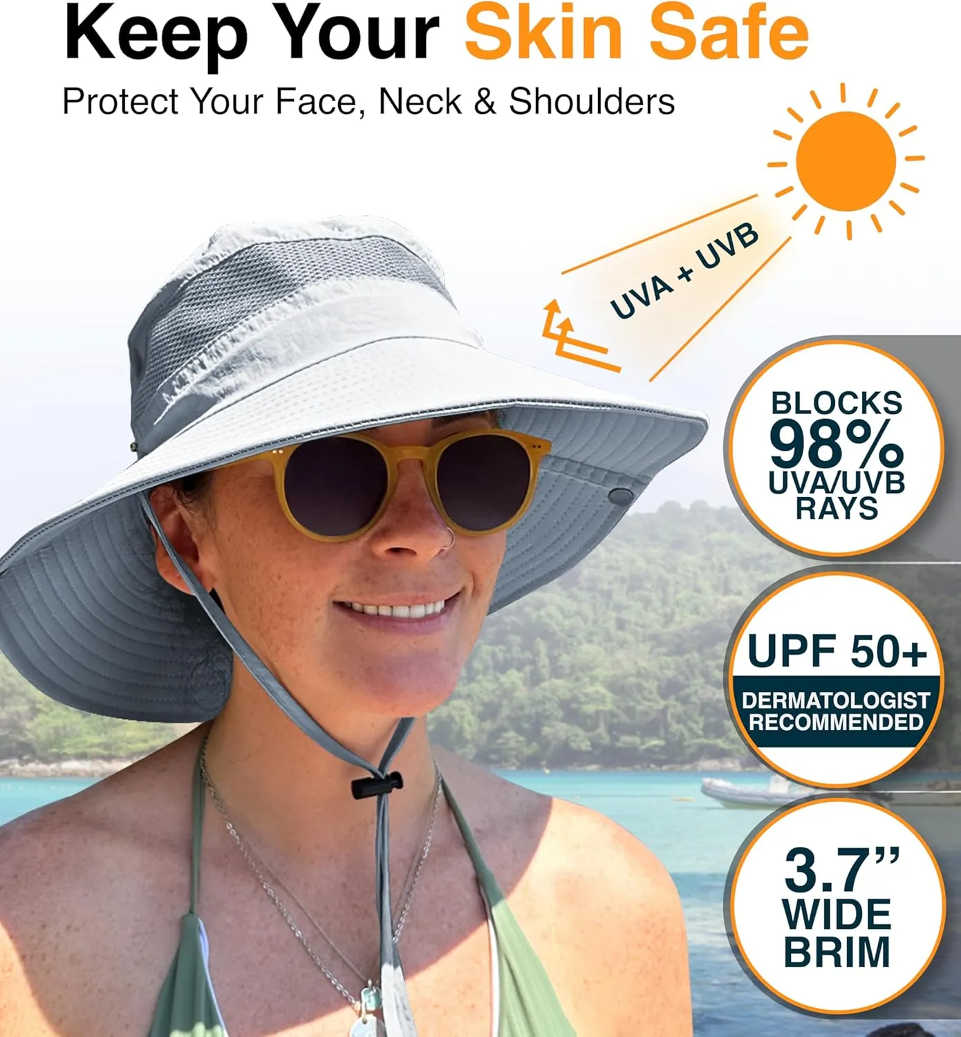GearTOP Safari Sun Hat for Men and Sun Hats for Women UV Protection UPF 50  Hiking, Gardening, Fishing