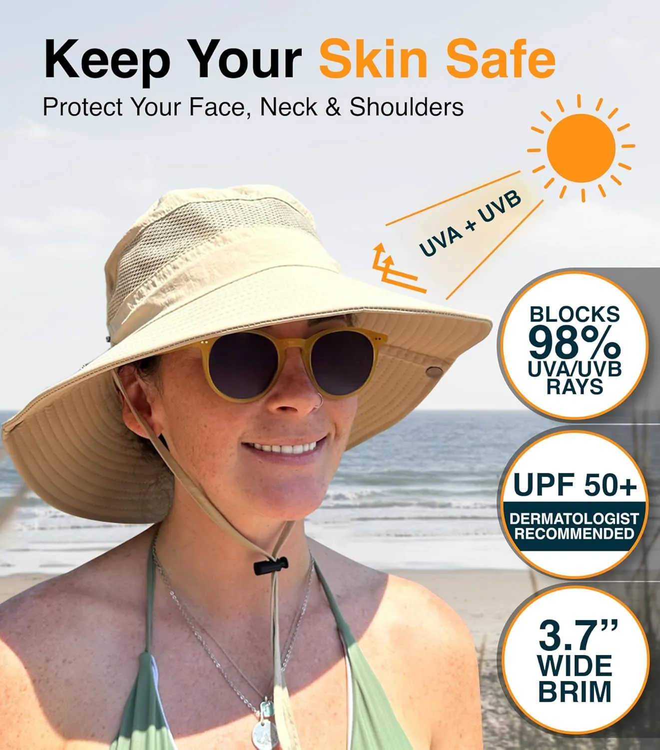 GearTOP Safari Sun Hat for Men and Sun Hats for Women UV Protection UPF 50  Hiking, Gardening, Fishing