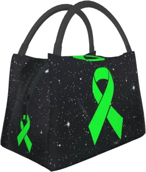 Genetic Disorders Awareness Ribbon Lunch Box Large Portable Collapsible Insulated Cooler Lunch Tote for Men Women8
