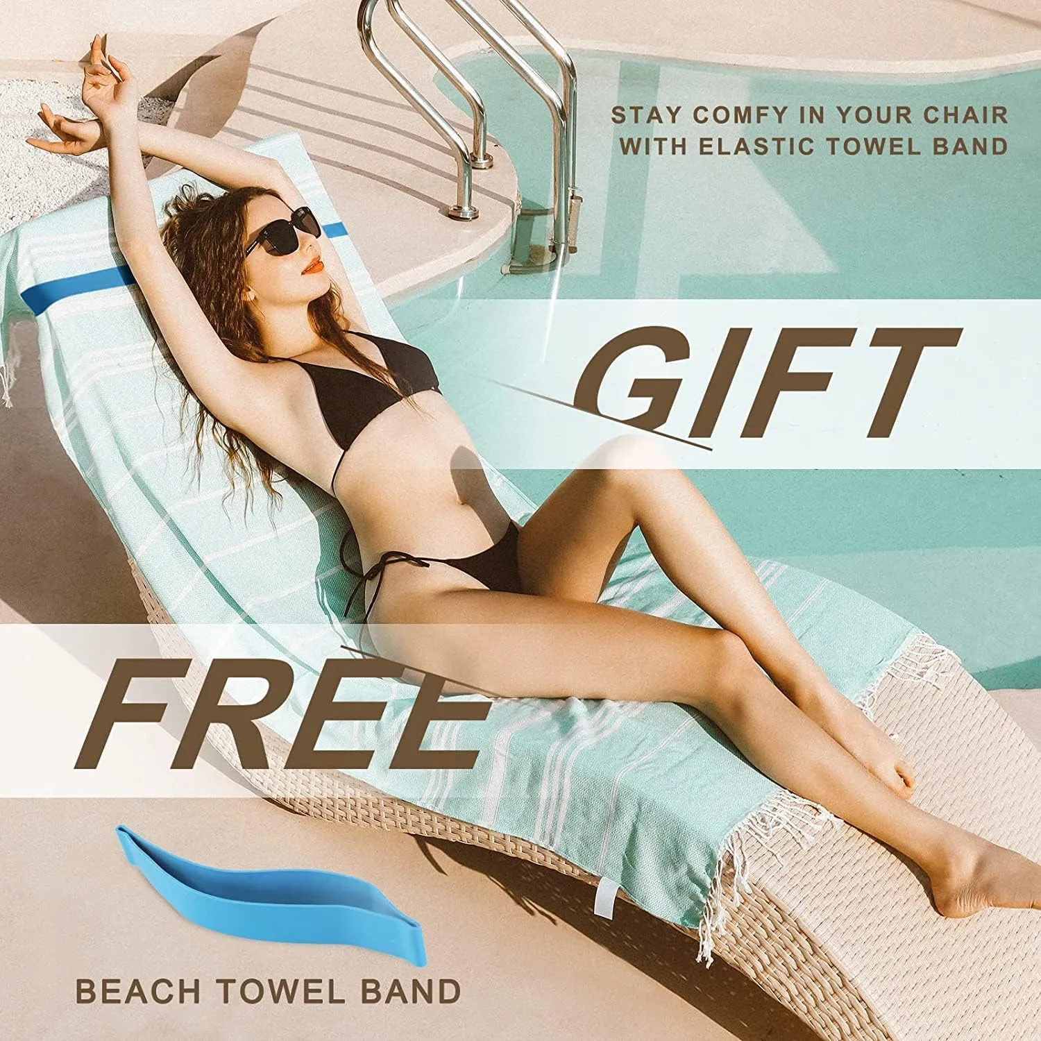 Genovega Turkish Beach Pool Towels Sand Free Packable Unique Happy Birthday Ideas Papa Dad Husband Brother Uncle Grandfather in Law from Wife Son Daughter Kids Expecting Men