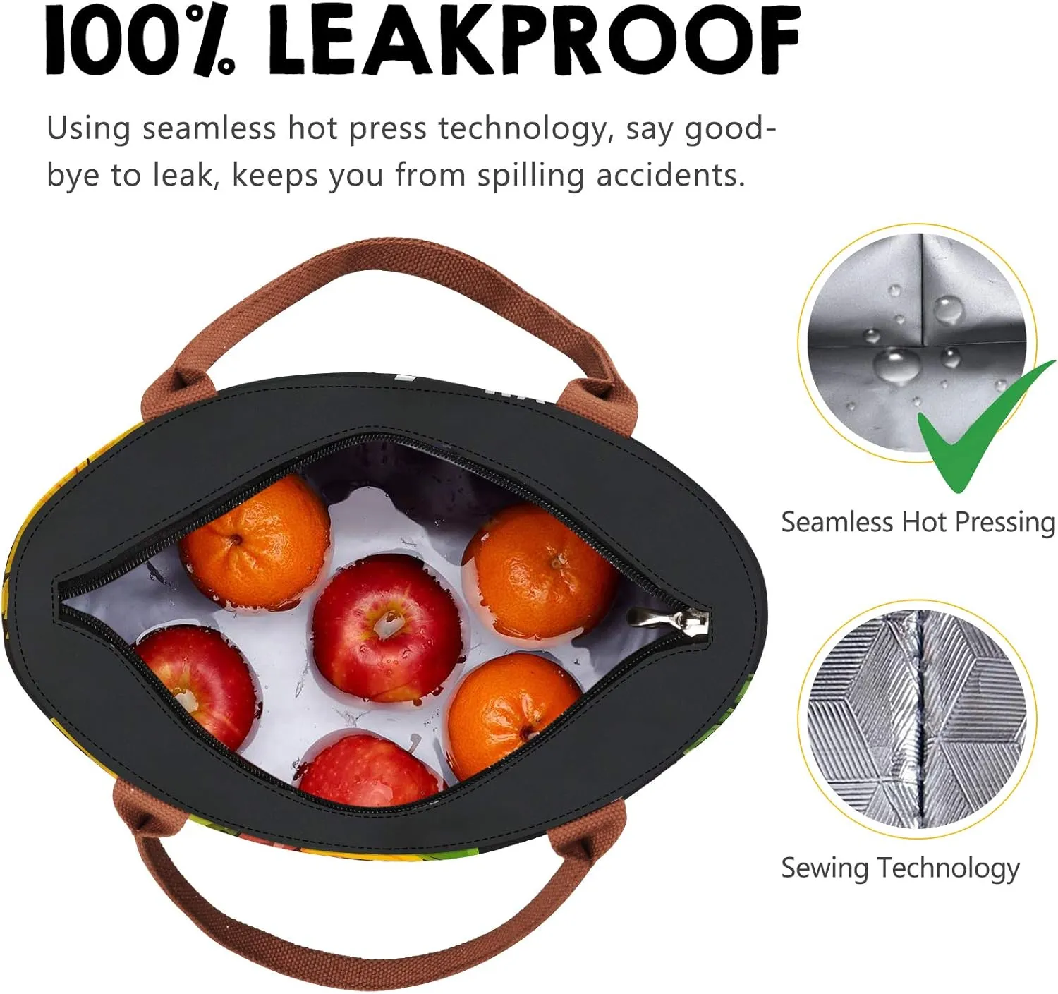 Gloppie Lunch Bag Women Insulated Lunch Box for Women Sunflower Lunch Tote Leakproof Cooler Purse for Work Loncheras para mujer 9L