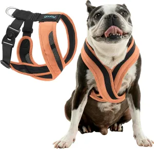 Gooby Comfort X One Dog Harness - Head-in Dog Harness for Small & Medium Sized Dogs - Escape-Free & Choke Free - Breathable Mesh, Shock Absorbing, Easy Snap & Swivel Buckles - Atlanta Peach, X-Large