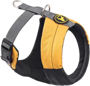 Gooby - Memory Foam Head-in Harness, Small Dog Fleece Lined Harness with Memory Foam Padding, Yellow, X-Large