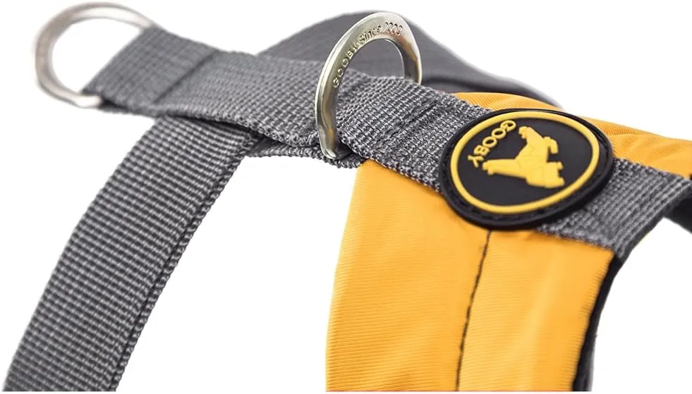 Gooby - Memory Foam Head-in Harness, Small Dog Fleece Lined Harness with Memory Foam Padding, Yellow, X-Large