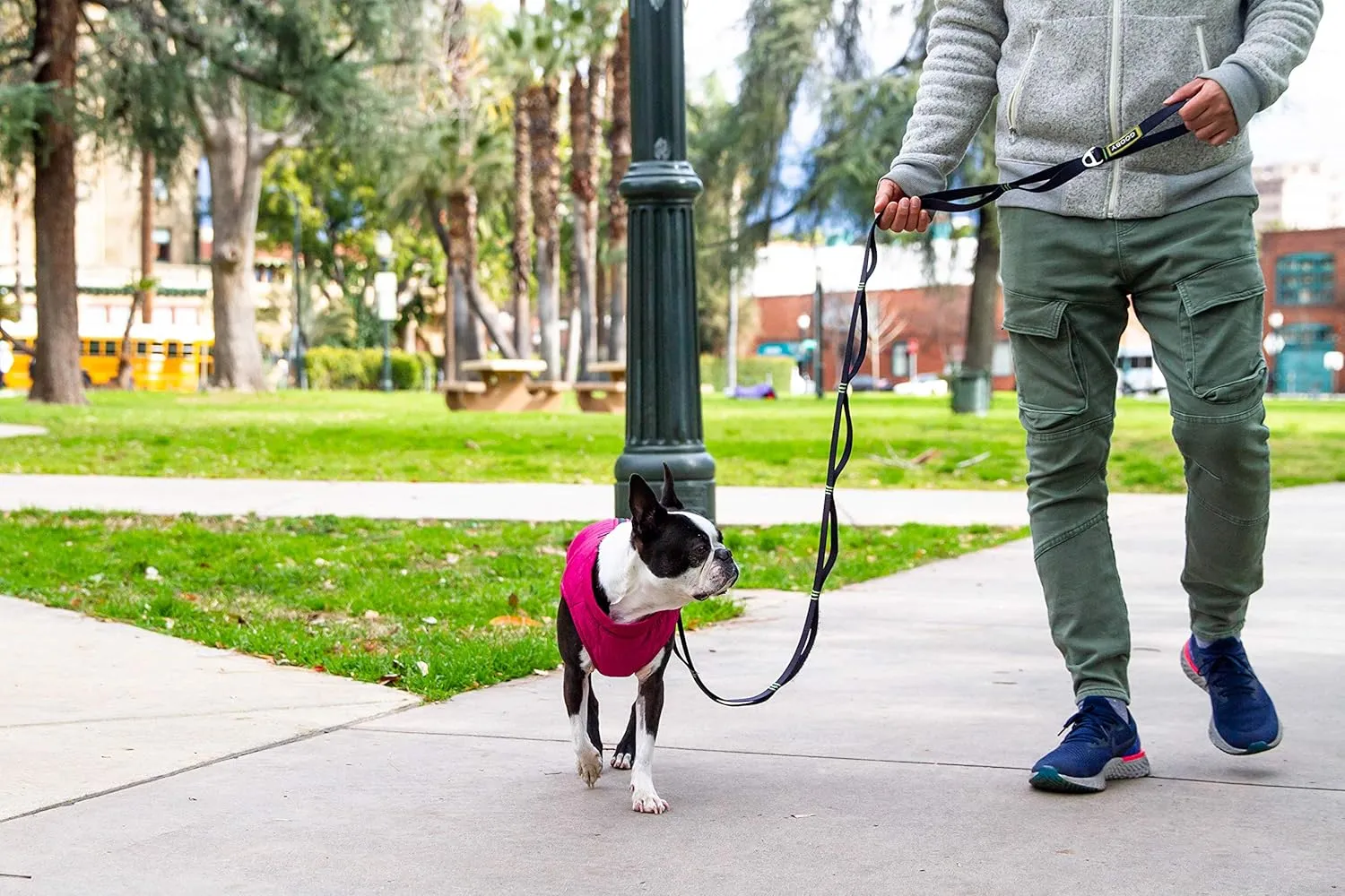 Gooby Puffer Vest Dog Jacket - Pink, Medium - Ultra Thin Zip Up Wind Breaker with Dual D Ring Leash - Water Resistant Small Dog Sweater Coat - Dog Clothes for Small Dogs Boy or Medium Dogs, (18")
