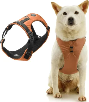 Gooby Trailblazer Harness - Adobe, X-Large - Shock Absorbing Dog Harness with No Pull Front and Dual Back Clips for Small Dog and Medium Dog