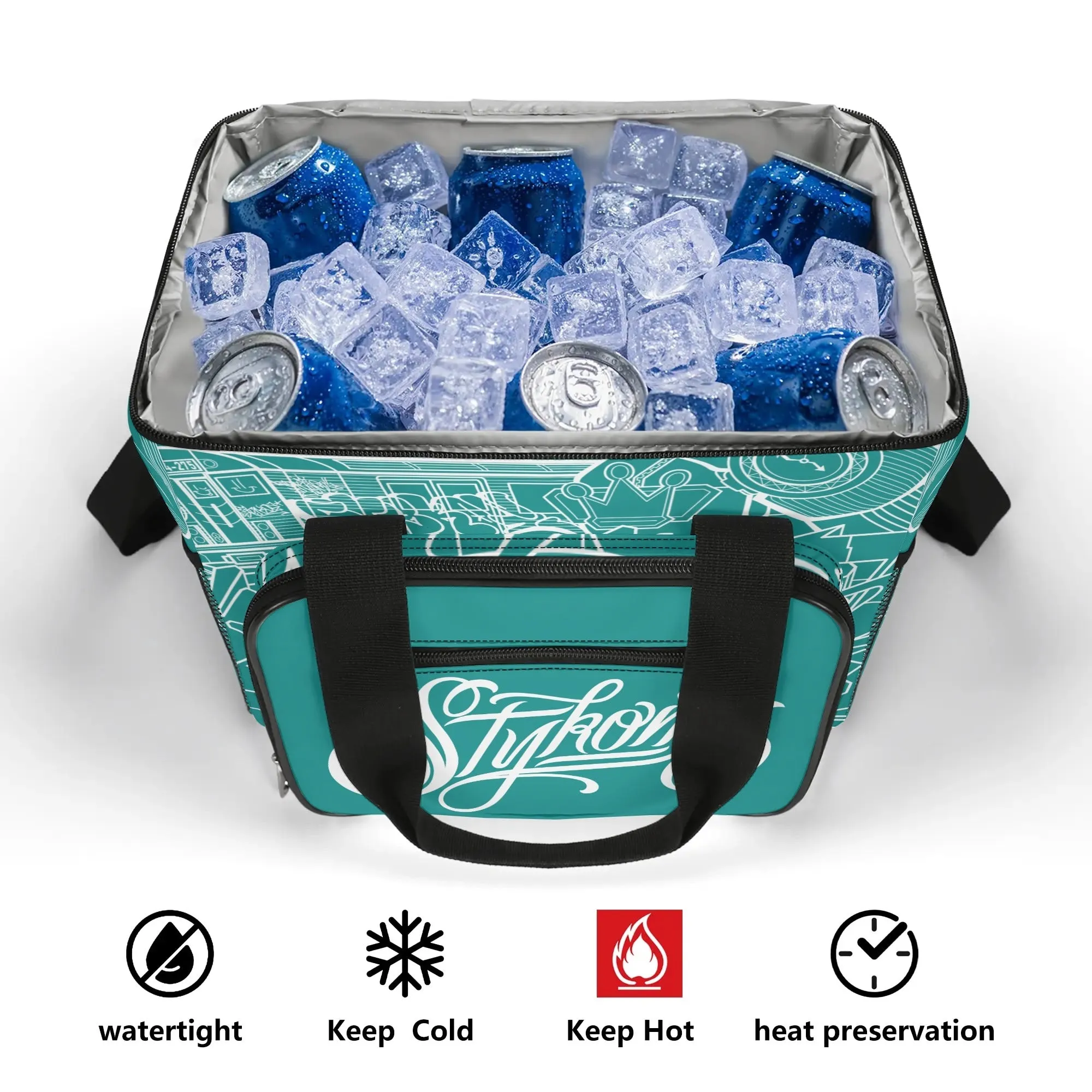 Graffiti Lunch Bag Picnic Bag feat Turquoise Stykonz The Train Master